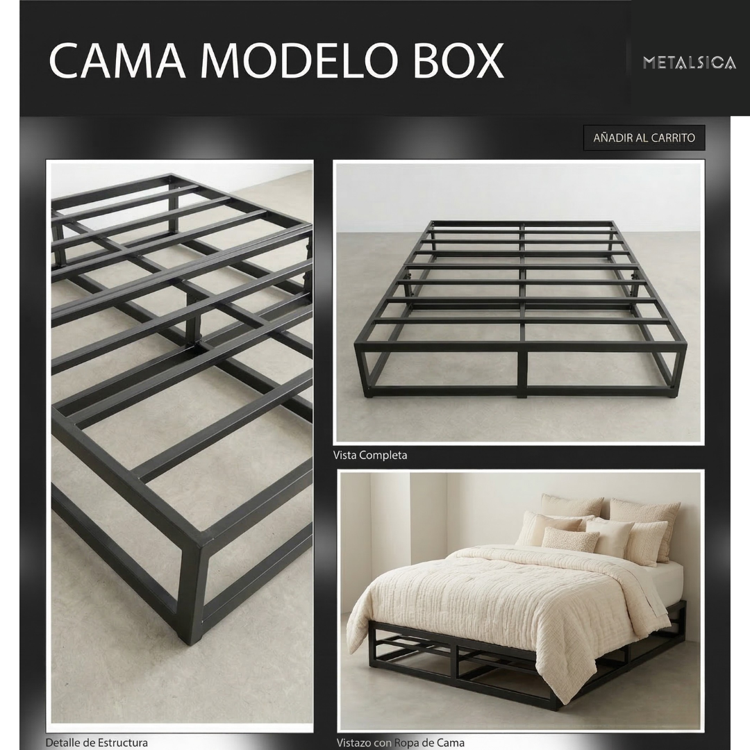 Cama Box Base Reforzada