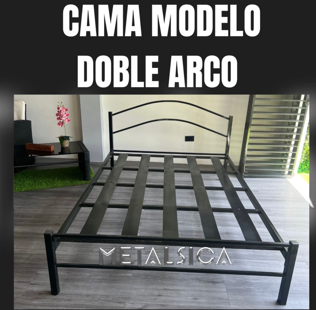 Cama modelo doble arco individual