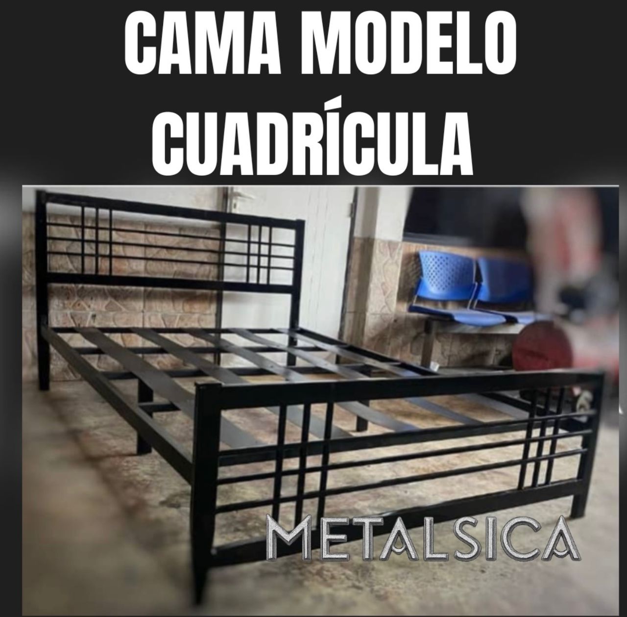 Cama Modelo Cuadricula individual