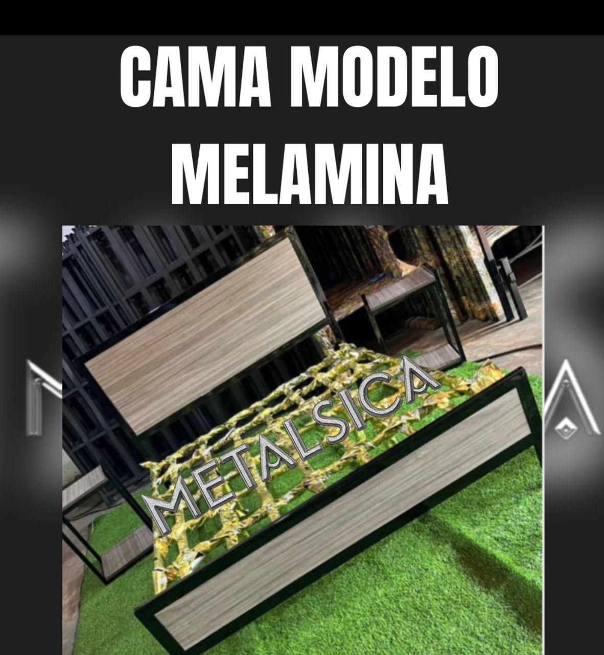 Cama Modelo Melamina individual