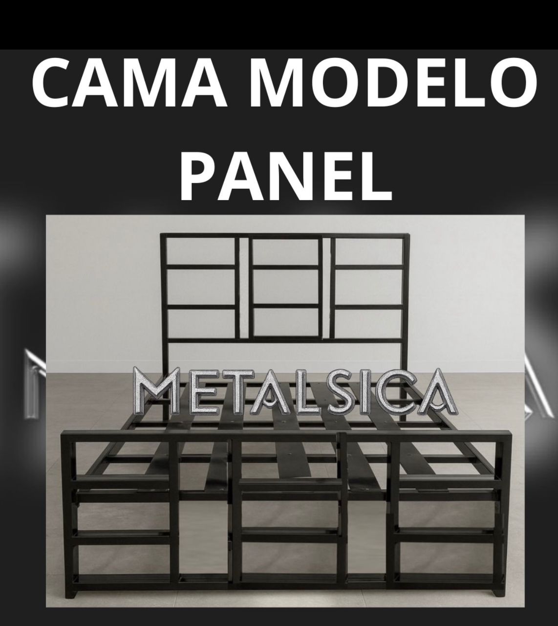 Cama Modelo Panel individual