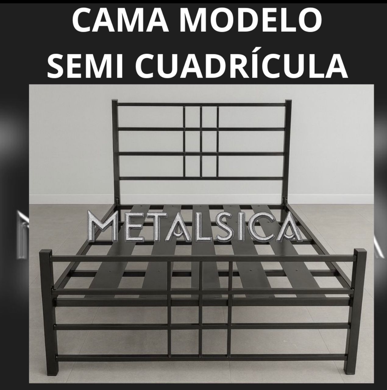 Cama Modelo Semi Cuadricula individual