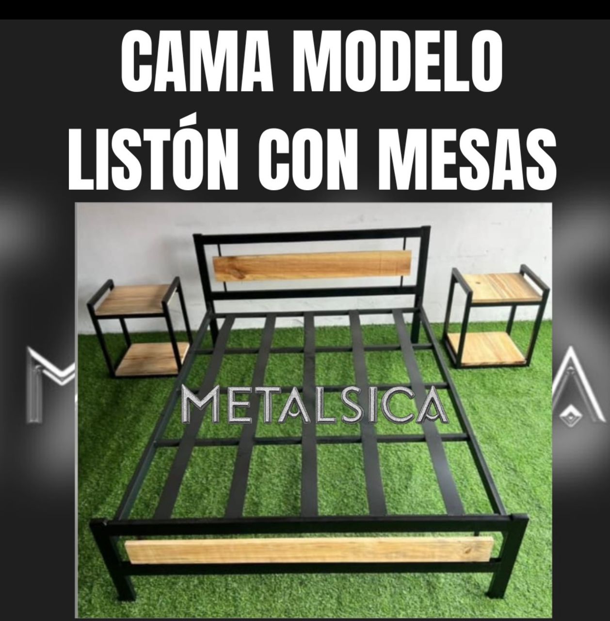 Cama Modelo Listón con Mesas